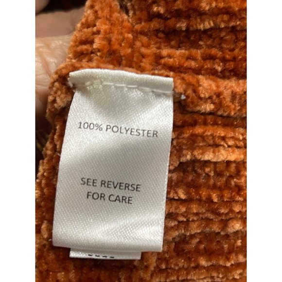 Rust‎ Orange Chenille Sweater By Moral Fiber Women’s Sz L - Picture 6 of 13